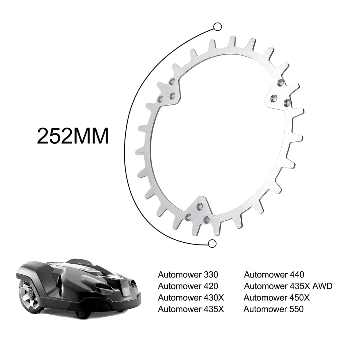 Puleggia robot per tosaerba Husqvarna Automowers 420/320/430X/435X/440/450X, con 18 viti in acciaio inox