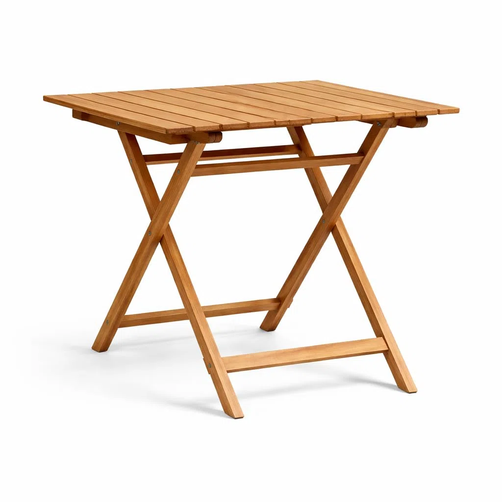 Tavolo Pieghevole Burraco 80×80 cm in Teak | Tavolo Salvaspazio da Giardino per 4 persone | Certificato FSC