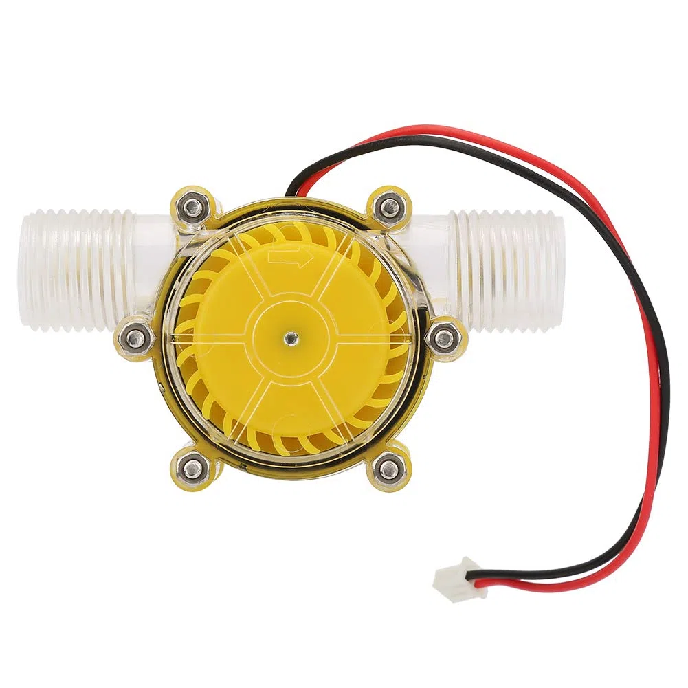 Tyenaza Generatore a Turbina ad Acqua 12 V, F50 Mini Idroelettrico DC Pompa a Flusso d'Acqua Generatore di Energia Idroelettrica Micro Generatore per Elettricità DC