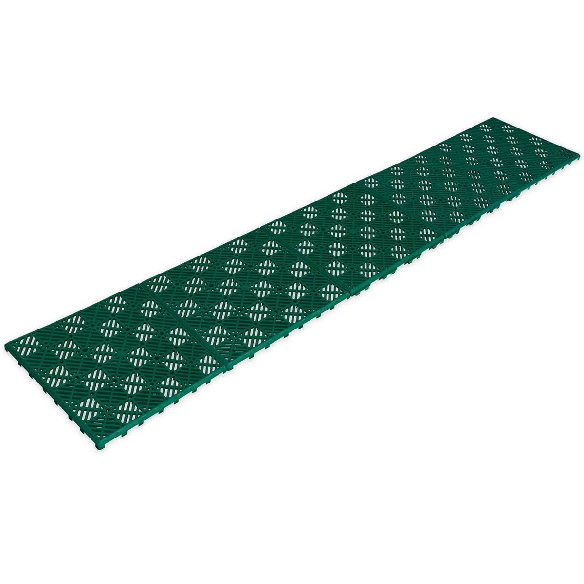 IDMarket - Set 10 pezzi piastrelle plastica pavimento giardino verdi 29,5x29,5 cm