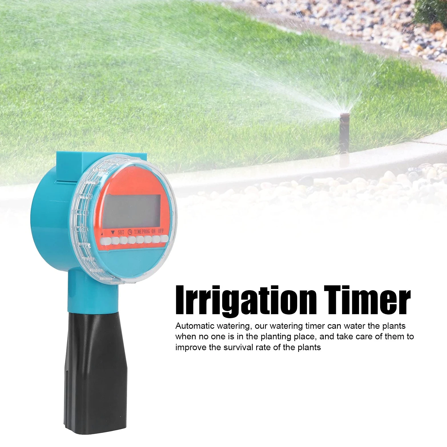 Programmatore Irrigazione con Sensore Pioggia, Timer Acqua Giardino Automatico, Centralina Irrigazione per Prato, Efficiente per Irrigatore