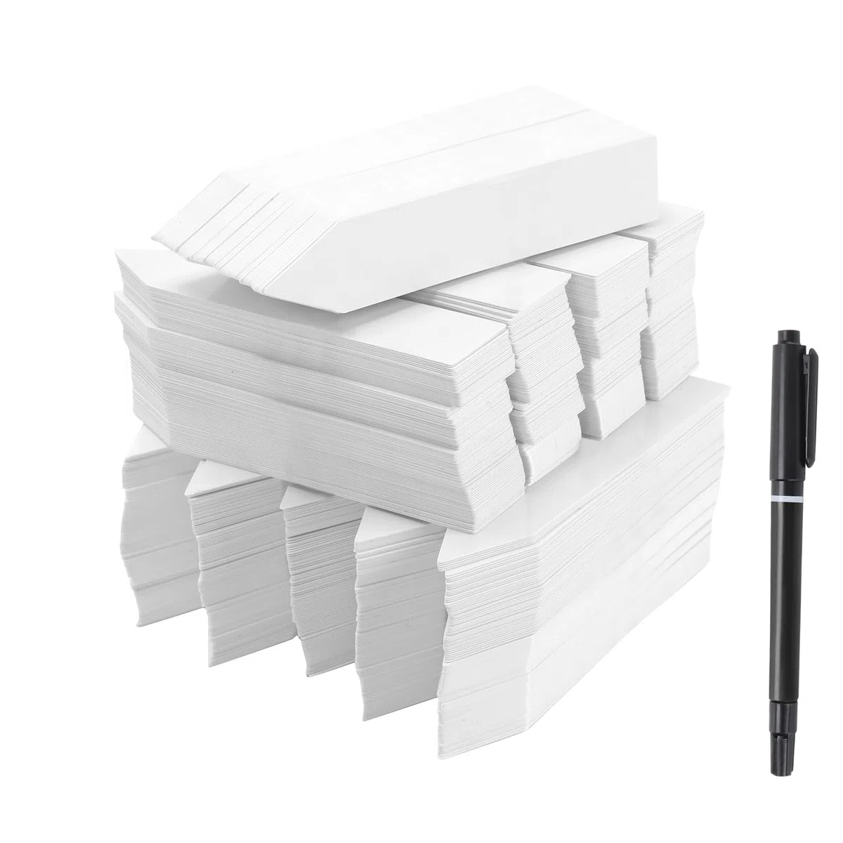 PINGEUI 1000 etichette in plastica per piante, 10 x 2 cm, bianche, impermeabili, per piante da interno ed esterno
