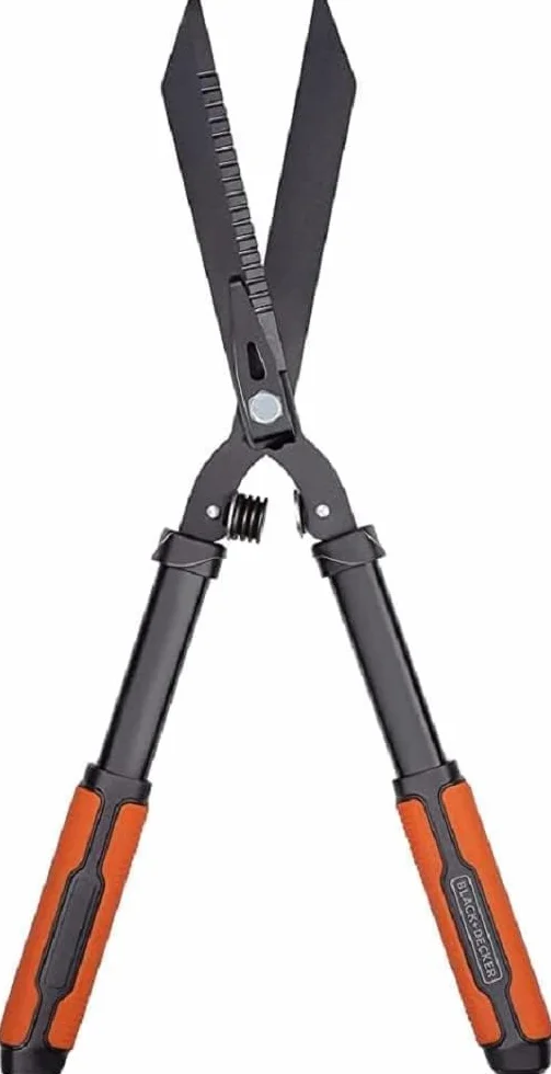 BLACK+DECKER Tagliasiepi - Lame in Acciaio Seghettate - 61 CM - Nero/Arancione