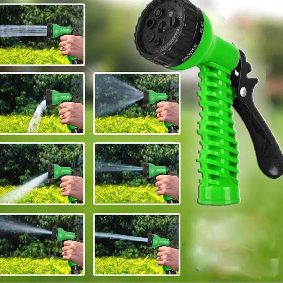 7,6 m/15,2 m/22,9 m/30,5 m/37,2 m/45,1 m tubo espandibile da giardino con pistola a spruzzo a 7 funzioni, tubo da giardino leggero da 3/4", raccordi da 1/2", tubo magico flessibile espandibile 3 volte