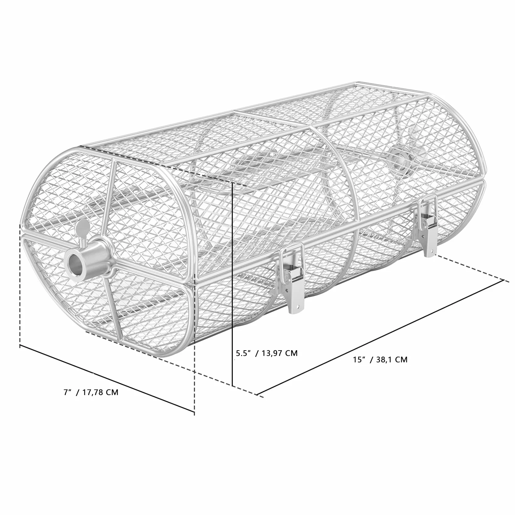onlyfire BRK-6039 Acciaio Inossidabile Universale Rosticceria Grill Peanut Fagioli Fritte Cestino Si Adatta per Qualsiasi Gas Grill in Acciaio Inox