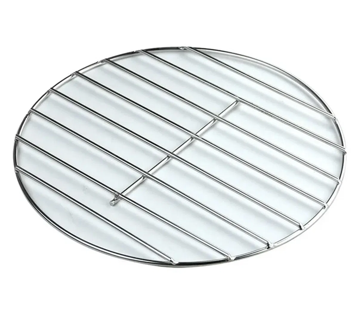 Rete a rete per barbecue in acciaio inox, griglia rotonda per arrostire pancetta e verdure, accessorio da cucina versatile, varie dimensioni (43,5 cm)