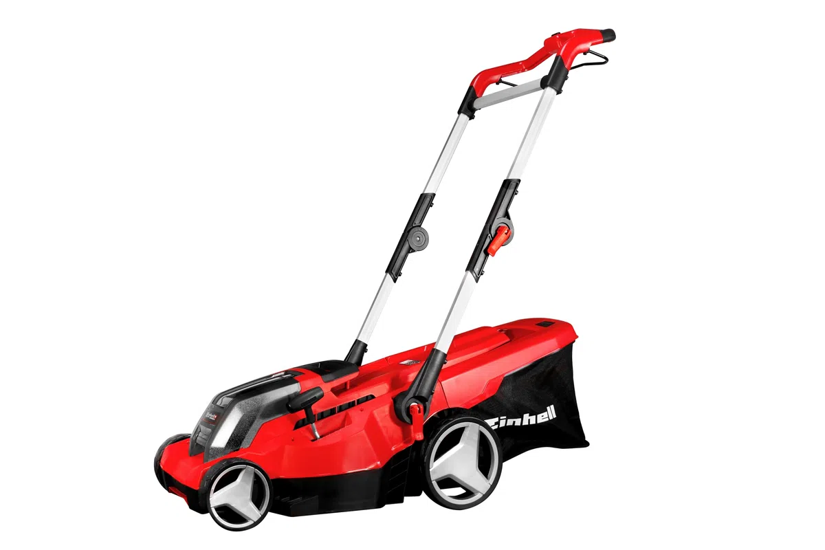 Einhell 3413172 Tosaerba a Batteria, Rosso, 37 cm Schnittbreite