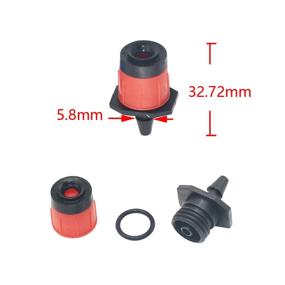 Irrigatore da giardino, Gocciolatore regolabile a 360 gradi POM | Irrigazione del giardino: 400 irrigatori regolabili a 360 gradi con tubo da 1/4 con guarnizione