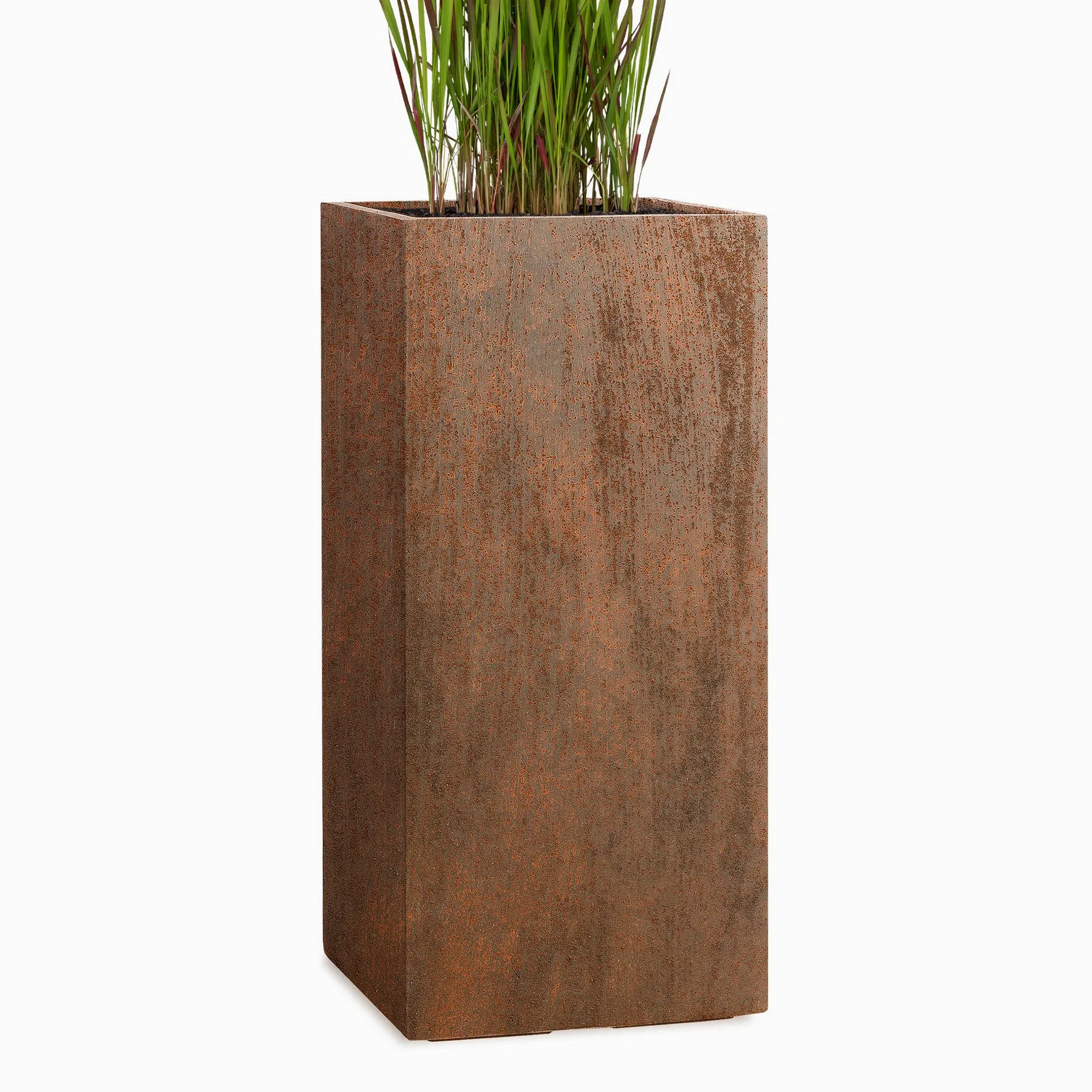 Pflanzwerk® Fioriera Vaso per fiori Portavaso TOWER Ruggine Marrone 70x33x33cm *Resistente al gelo* *Protezione UV* *Europea di qualità*