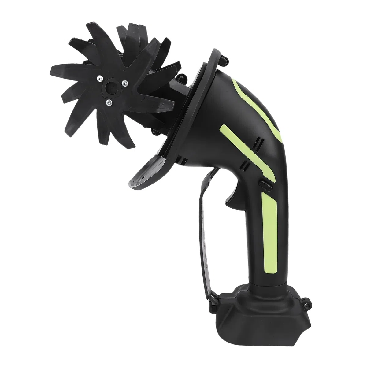 Fockety Motocoltivatore a batteria, motocoltivatore elettrico da giardino a 235 giri/min con larghezza di fresatura di 4 pollici e profondità di 4 pollici per giardinaggio, prato