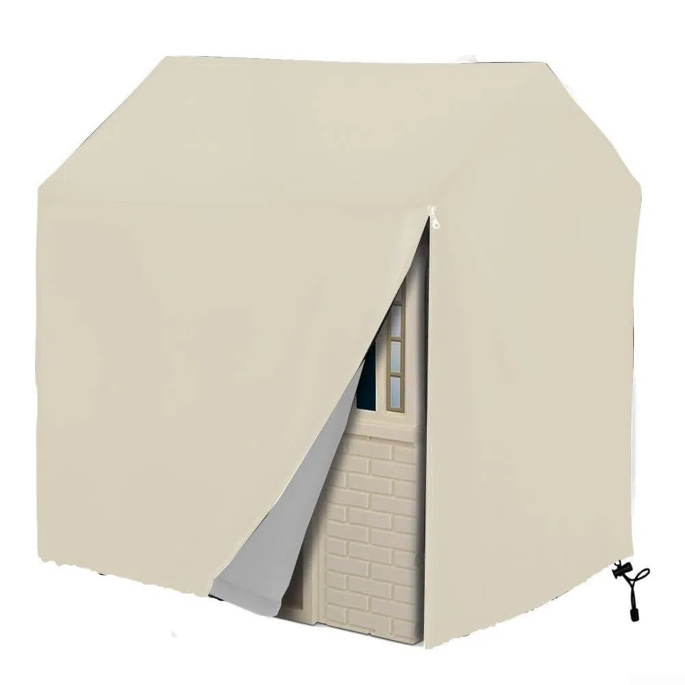Copertura per casetta dei giochi da esterno in legno 210D, resistente e impermeabile, in tessuto Oxford antipolvere, protezione solare per mobili da giardino, con coulisse, vestibilità