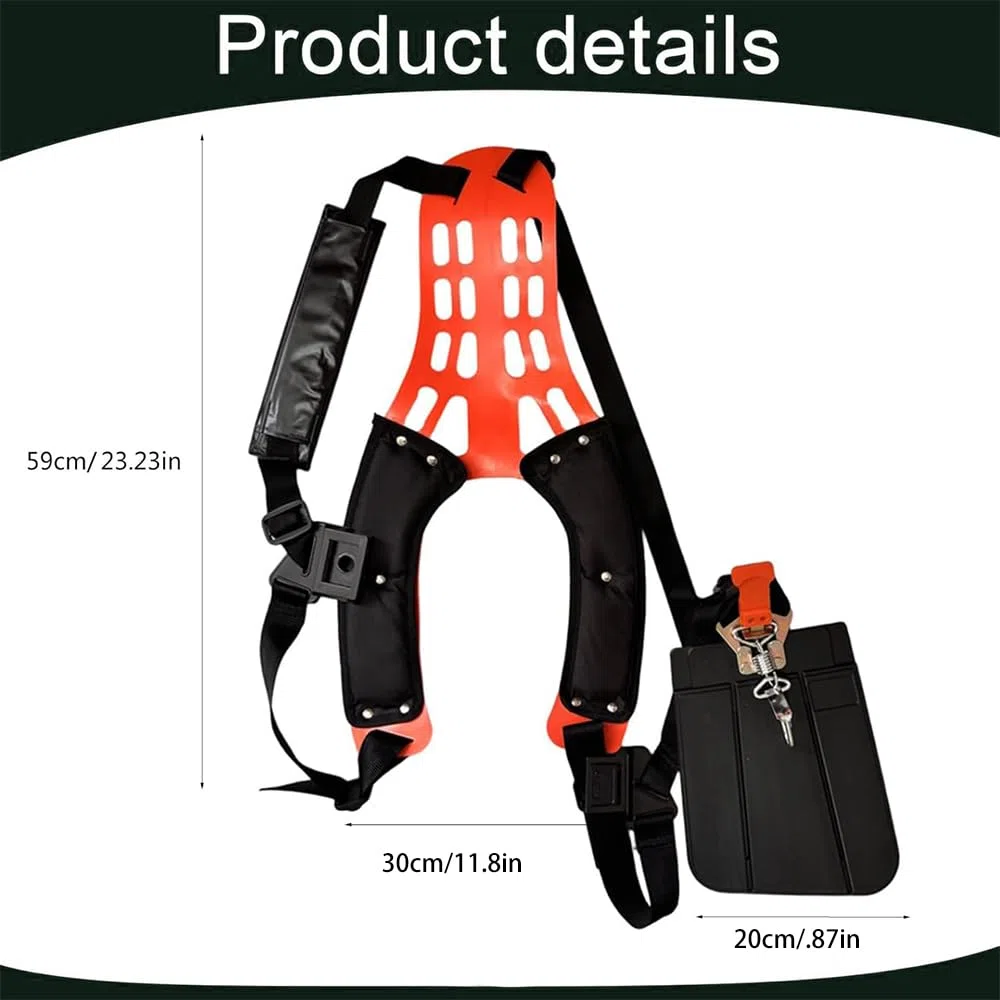 Tracolla Decespugliatore,Tracolla Regolabile per Decespugliatore,Cinghia Decespugliatore,Imbracatura Decespugliatore,Utilizzo di Morbido Materiale Plastico per Migliorare il Comfort Sulle Spalle