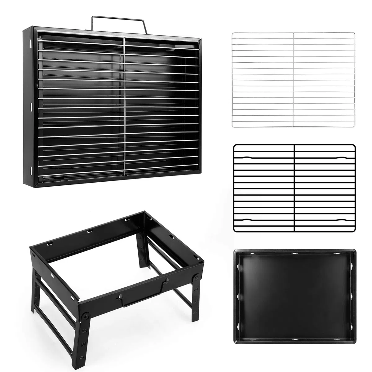Uten - Griglia a carbone, barbecue pieghevole portatile leggera, affumicatore, M
