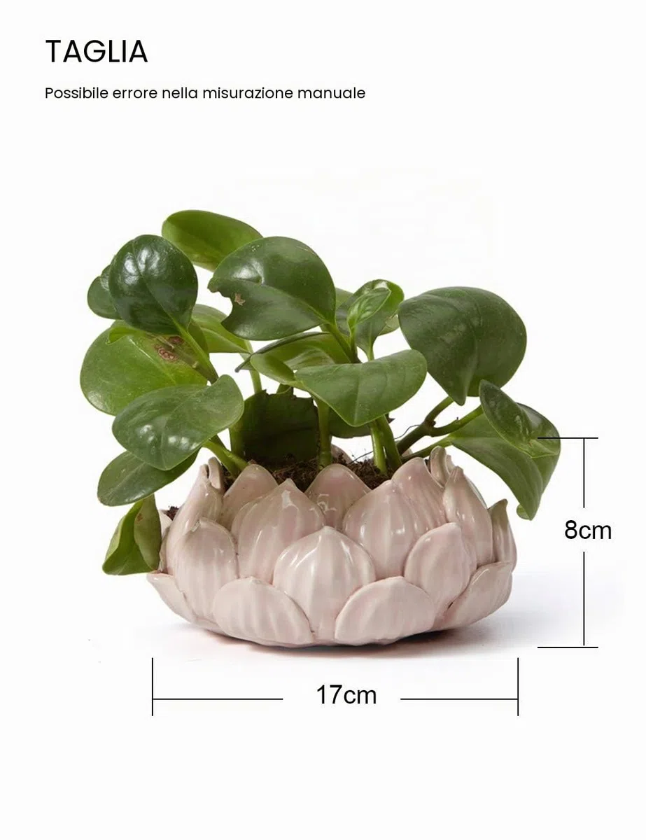 SEINHIJO Ceramica Vaso per Fiori Succulento Regali Statuetta Fiori Scultura Figurina Animale Statua Moderna Decorazione Arte Casa Ornamento Soprammobili Rosa 15cm