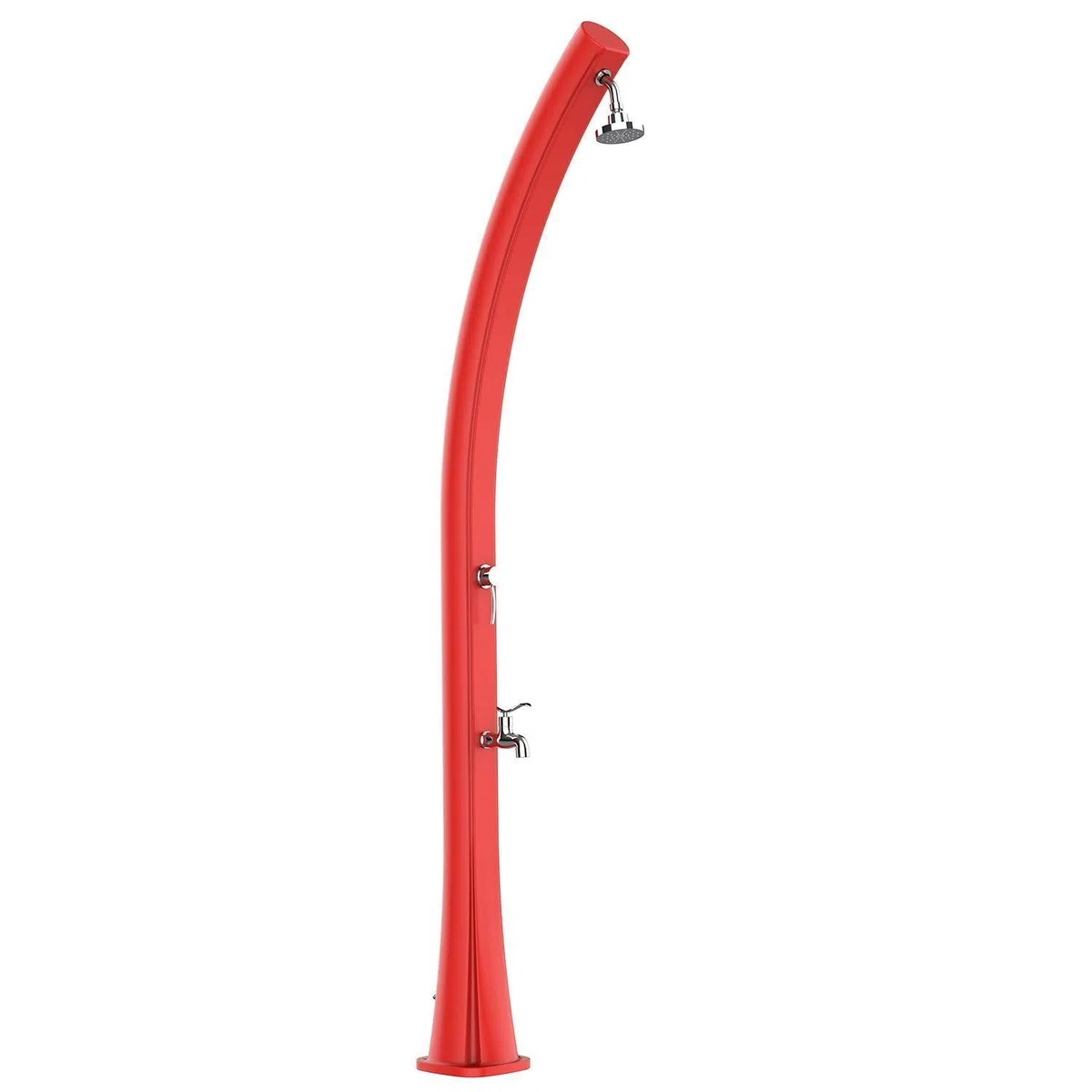 Starmatrix Colonna Doccia Ecologica Rossa in Polietilene HD con Serbatoio da 25 Litri e Lavapiedi per Giardino e Piscina Rio Red