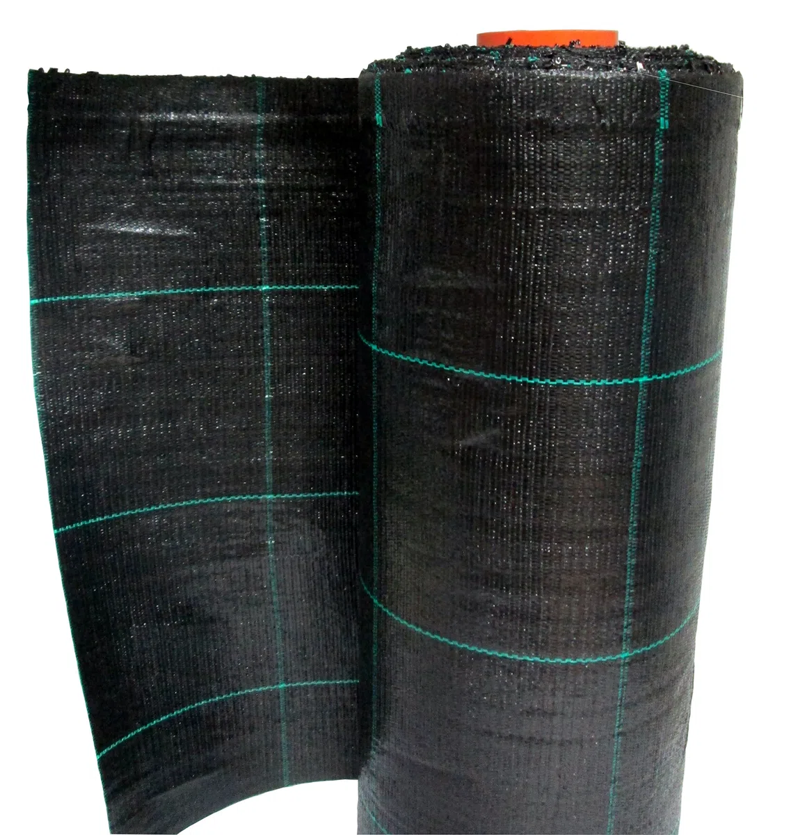 Telo pacciamatura nero quadrettato verde in polipropilene antistrappo rotolo 100mt (1,05 mt)