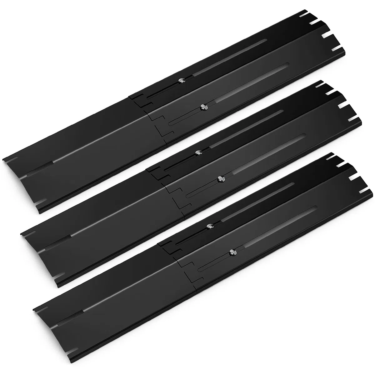 Universale Barre Flavorizer di Ricambio,Regolabili Piastra 34 a 53,3cm Durevole Acciaio Inossidabile Diffusore di Calore Copri Bruciatore Accessori per Charbroil della griglia a Gas.3Pack