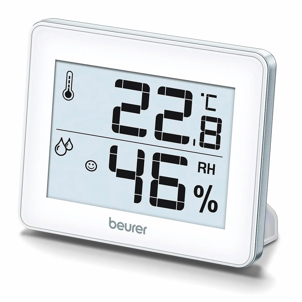 Beurer HM 16 Termoigrometro Per il Controllo della temperatura e dell'Umidità dell'aria Classifica i valori con un'indicazione Intuitiva, Display ben leggibile da 7,5 x 5,4 cm