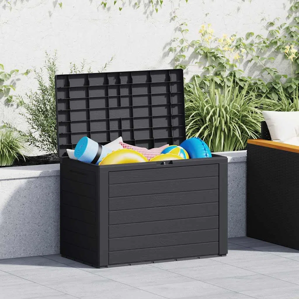 Cassapanca per cuscini, scatola da giardino, 78 x 44 x 55 cm, scatola di immagazzinaggio degli attrezzi da giardino per esterni, balcone o terrazza
