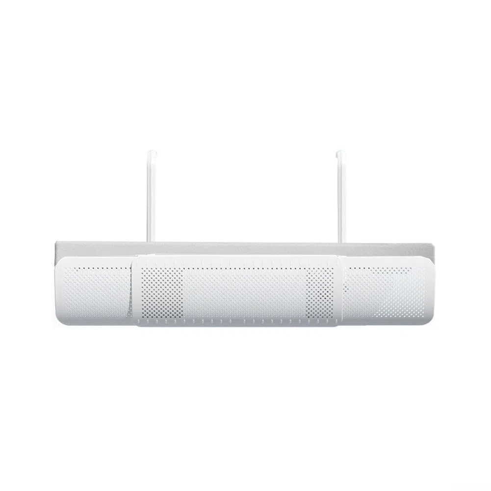Deflettore per condizionatore d'aria, deflettore retrattile da parete, guida anti soffiaggio diretto per raffreddamento domestico, regolabile 56-90 cm, bianco (filtro in cotone)
