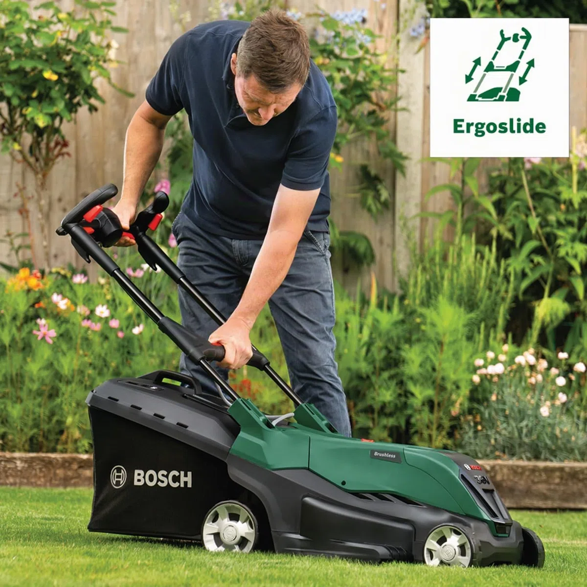 Bosch Tagliaerba/Tosaerba a Batteria Advancedrotak 36V-40-650 (Sistema a 36 Volt, Larghezza di Taglio: 40 cm, Kit con Batteria e Caricabatteria)