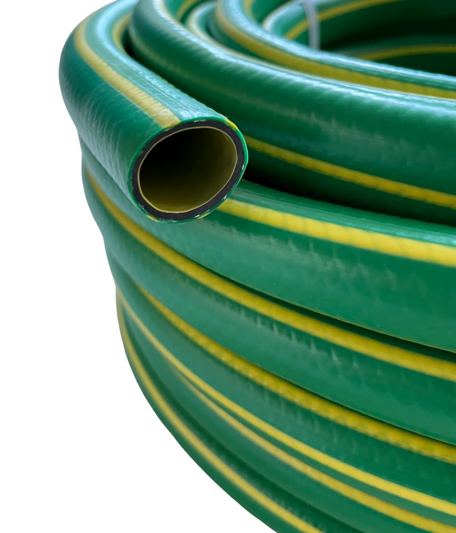 Tubo innaffio per irrigazione 4 strati antialga Verde Flessibile Retinato da Giardino (Diametro 1" - 25 Metri)