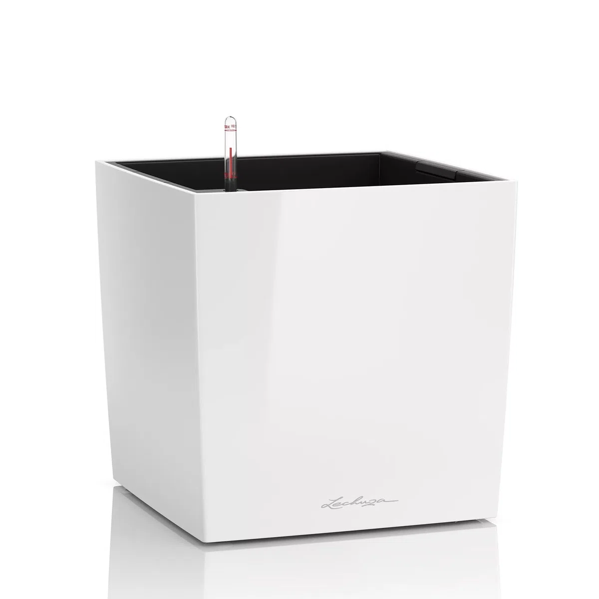 LECHUZA CUBE Premium 40 bianco lucido 16360
