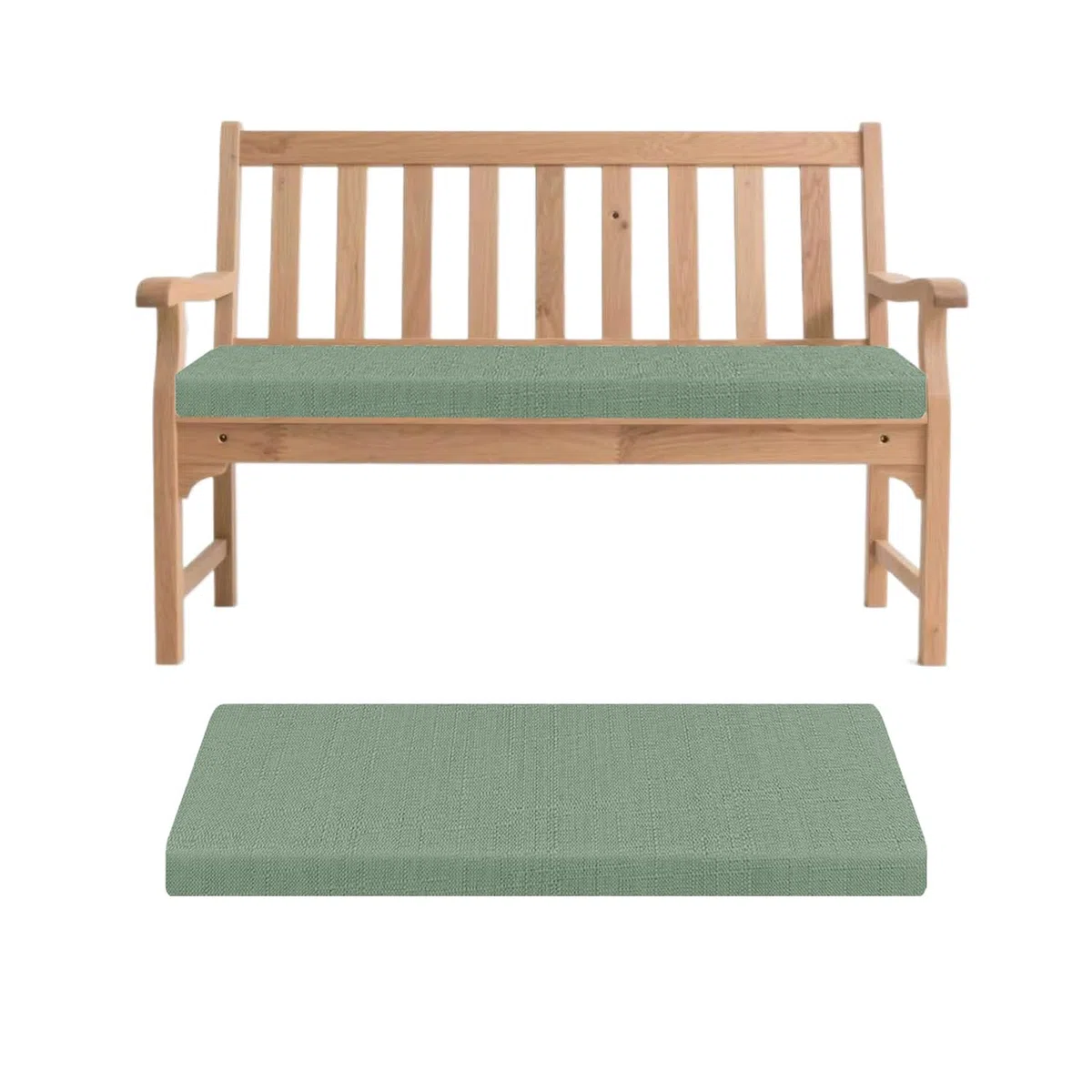 Generico Cuscino per Panca, Cuscini per Panca da Esterno/Interno con Fodera Rimovibile, Cuscino per Finestra a Baia per Interni Antiscivolo per Mobili da Esterno,Verde,110x45x5cm