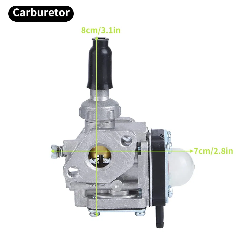 Carburatore Kit, Ricambio per motori tosaerba TH43 TH48, Materiali metallici resistenti usura corrosione, Migliora prestazioni durata apparecchiatura giardino esterno