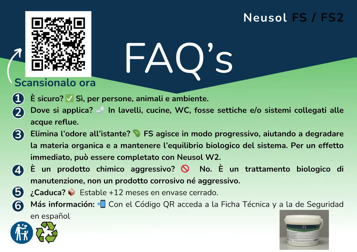 FS - Attivatore biologico Trattamento Batteri Enzimi Fossa settica Pozzo nero Elimina gli odori Migliora la filtrazione Previene gli intasamenti Riduce lo svuotamento/pulizia