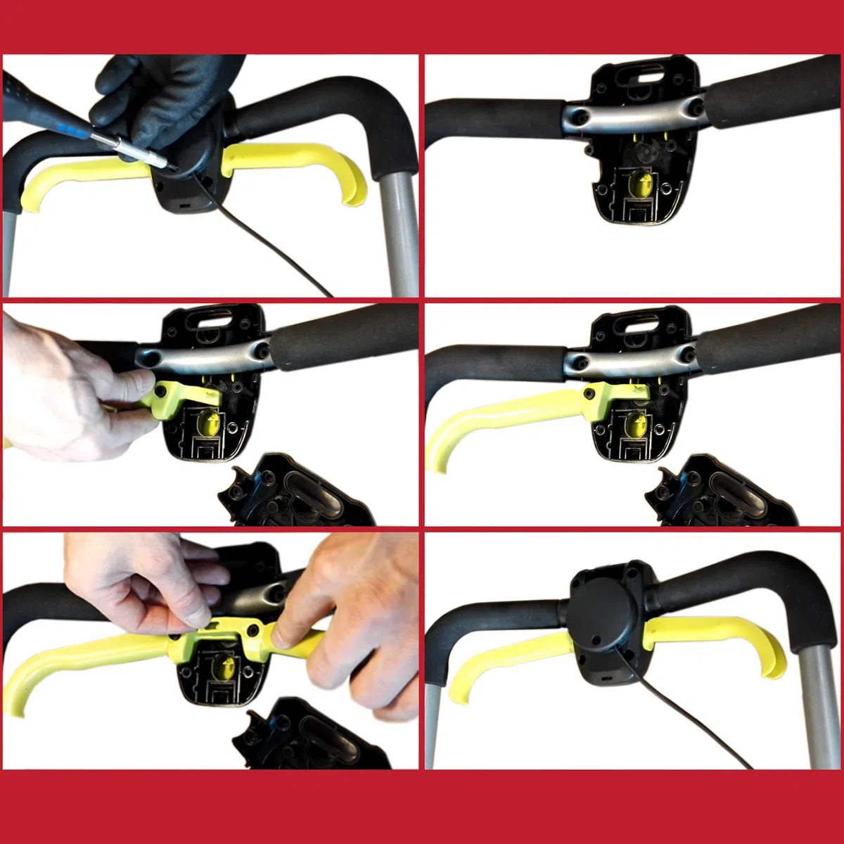 Spares2go Set di maniglie di controllo per tosaerba Ryobi OLM1833B 18V ONE+ (mano sinistra e destra)