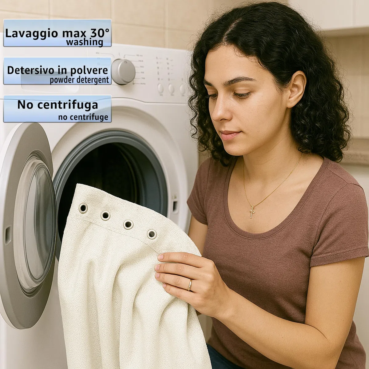 Byour3 -Tende Impermeabili per Esterno con Anelli in Metallo A Caduta Antimuffa - Tende Laterali Gazebo Oscuranti Tenda Parasole per Terrazzo Balcone Tela Solare Frangivista (Avorio, L.150x290H)
