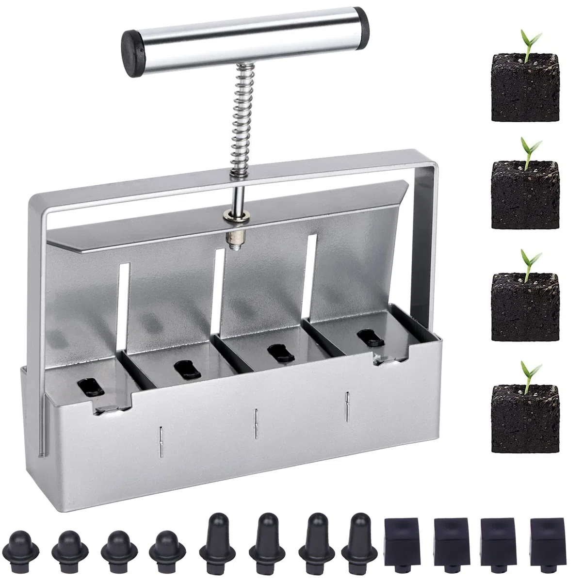 Manuale Soil Block maker micro blocco del suolo set 2 pollici blocco del suolo strumento di blocco del suolo per semina vassoio stater