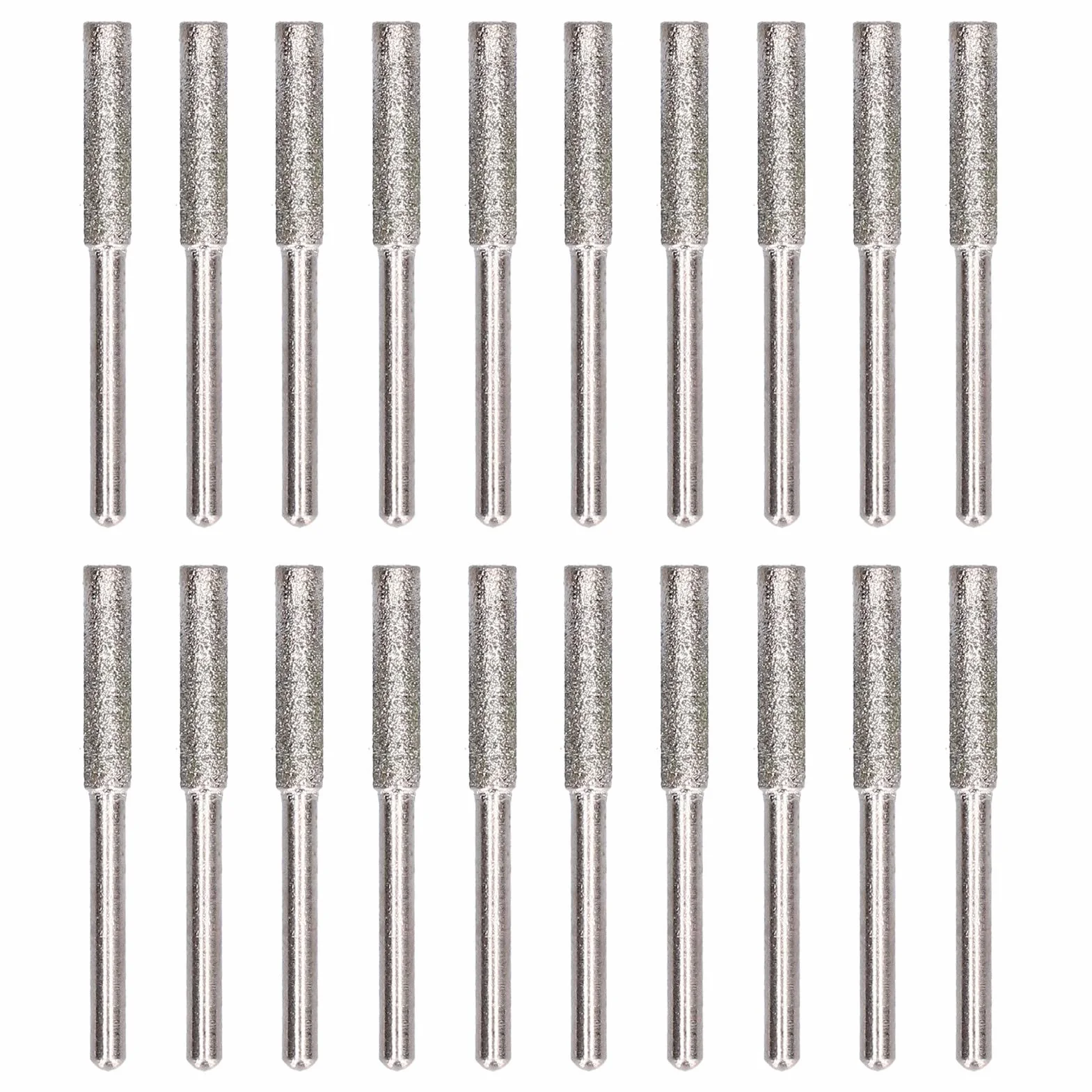 20 pezzi Affila Catena Motosega, Affilatrice per Motoseghe Diamantate Affilatrice Lima per Motoseghe Diamantate Punte per Molatura in Pietra Affilatrici Motoseghe (4 mm)