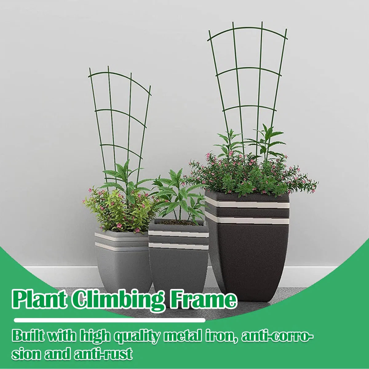 3 Pezzi Traliccio Per Piante Rampicanti, Traliccio, Gabbia Per Piante, Traliccio Per Piante In Vaso, Traliccio Accessorio Da Giardino, Antiruggine Supporto Piante Vaso Arrampicata, Adatto per le viti