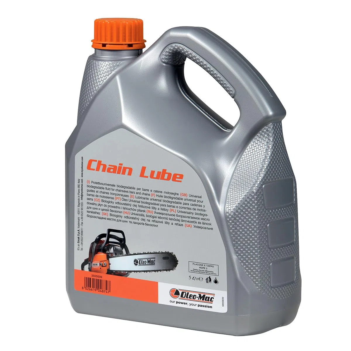 OLIO ECOLOGICO CATENA MOTOSEGA EFCO CHAIN LUBE 5 LT