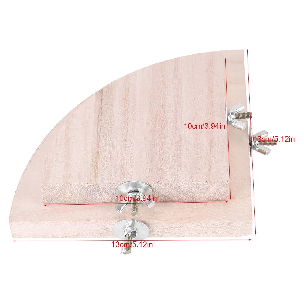 2pcs Piattaforma di Legno Gabbie per Uccelli Posatoio Legno Gabbia per Uccelli Accessorio per Voliera per Nidi Piattaforma Giocattolo per Pet Pappagallo di Criceto Caldo