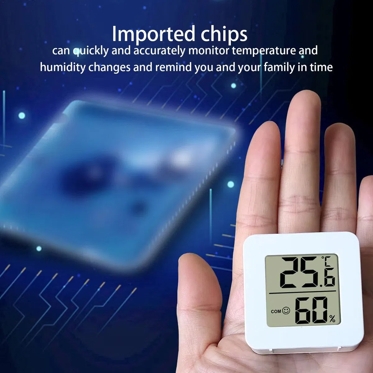 Monitoraggio 'umidità a temperatura - misuratore di umidità igrometro | digitale con indicatore di espressione,Sensore di umidità interna Indicatore di comfort 'aria per serre, appartamenti, incuba