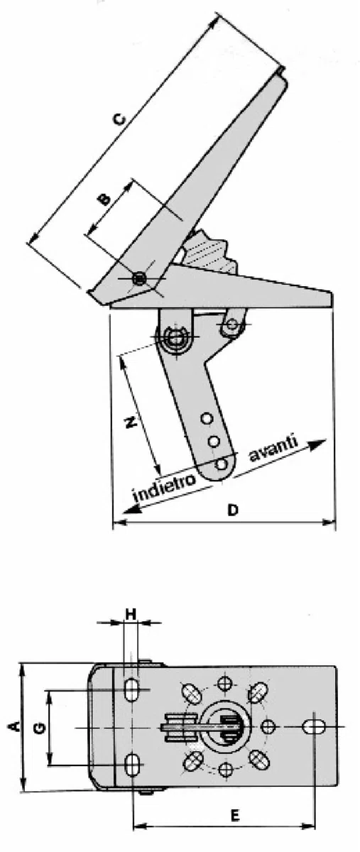 Pedale Acceleratore Ama 19 cm per Agricoltura