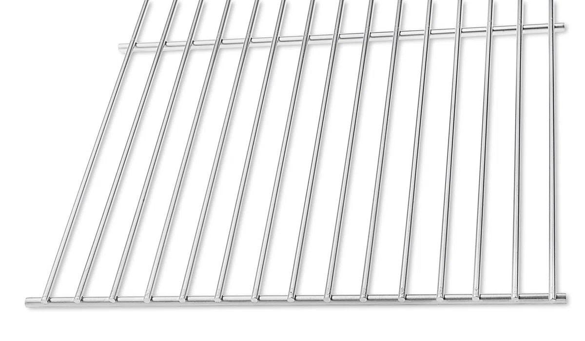 DEOS Griglia in Acciaio Inox Europeo AISI 304 - Griglia Barbecue 48x30cm - Griglia per Barbecue/Forno/Camino a Legna - Diametro Materiale 6+4mm - Griglia Inox Versatile per Grigliate Perfette