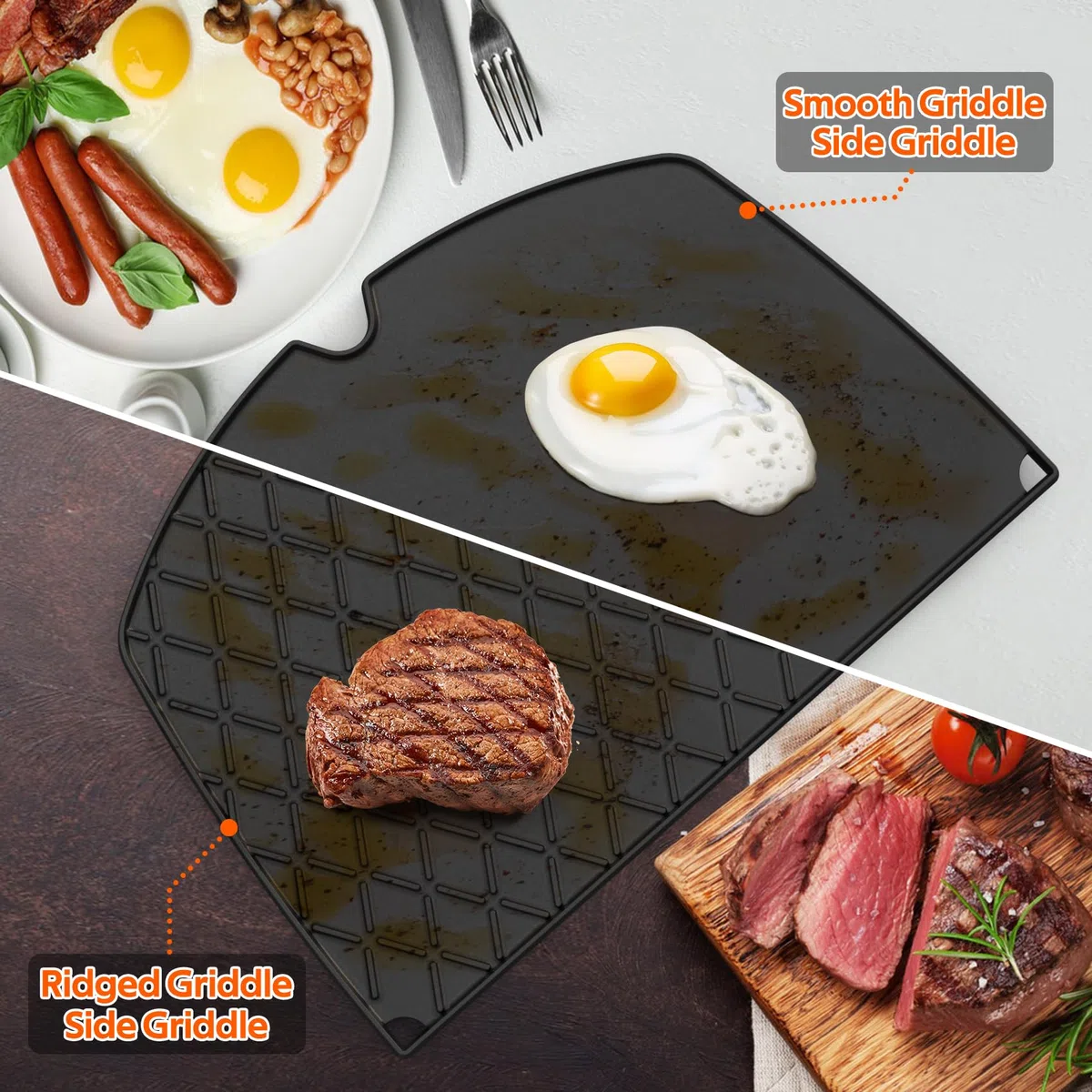 onlyfire Piastre per Barbecue in Ghisa per Griglie Weber Serie Q200&Q2000, Piastra per Grill per Griglie a Gas Weber Q200 Q220 Q240 Q2000 Q2200 Q2400, Ricambio per Weber 6559, 1 Pezzo