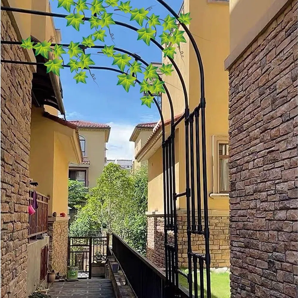 Traliccio da giardino, 60-220 cm, supporto per piante in metallo resistente alle intemperie, in acciaio rivestito in PE, ideale per piante rampicanti, colore bianco ed elegante per il tuo giardino