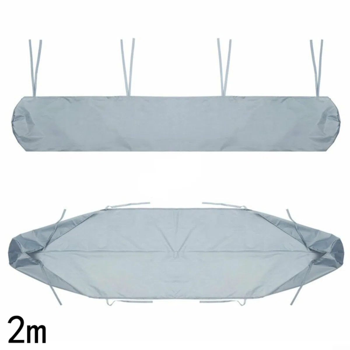 Copertura protettiva per tenda da sole, borsa portaoggetti per veranda esterna, impermeabile, protezione contro la pioggia, la polvere, la protezione per patio esterno invernale (4 m, grigio)
