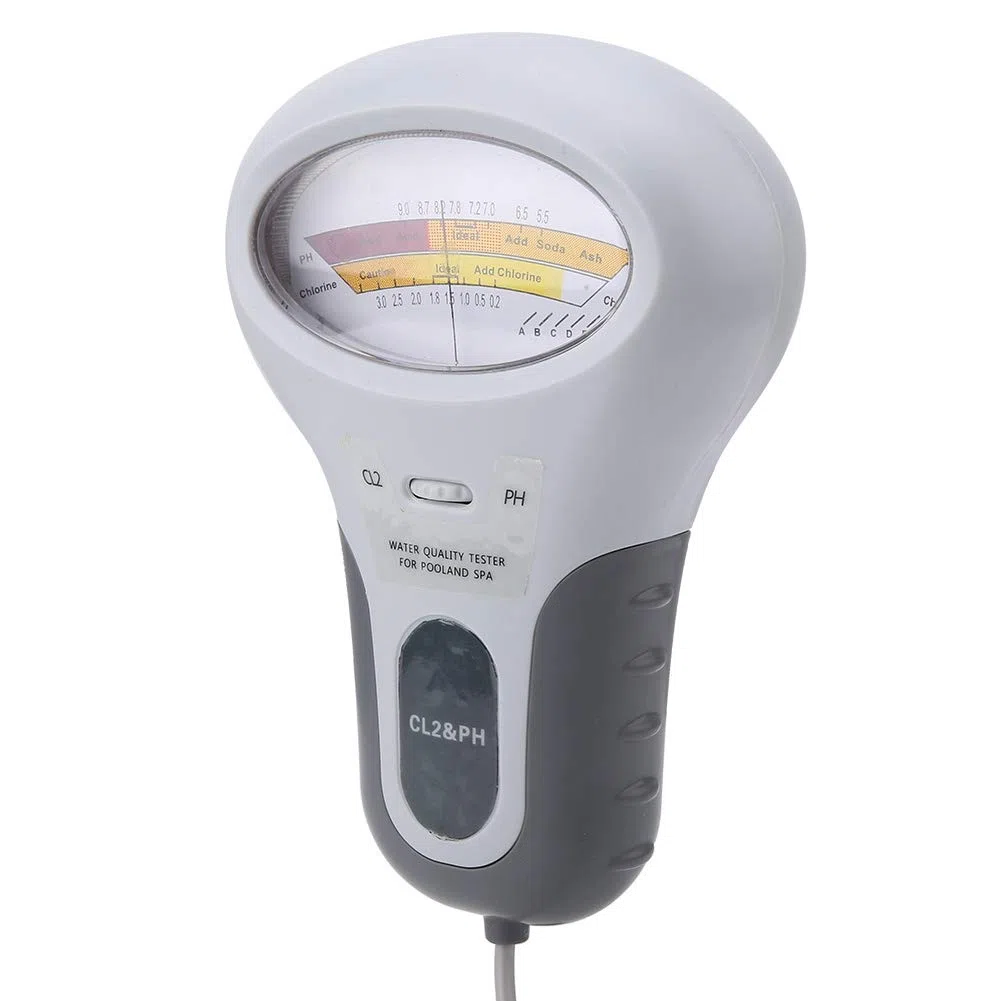 PH Tester, PC-102B CL2 Tester di Qualità dell'Acqua pH/CL pH e Analizzatore Digitale del Tester del Cloro per lo Stagno della Stazione Termale dell'Acquario
