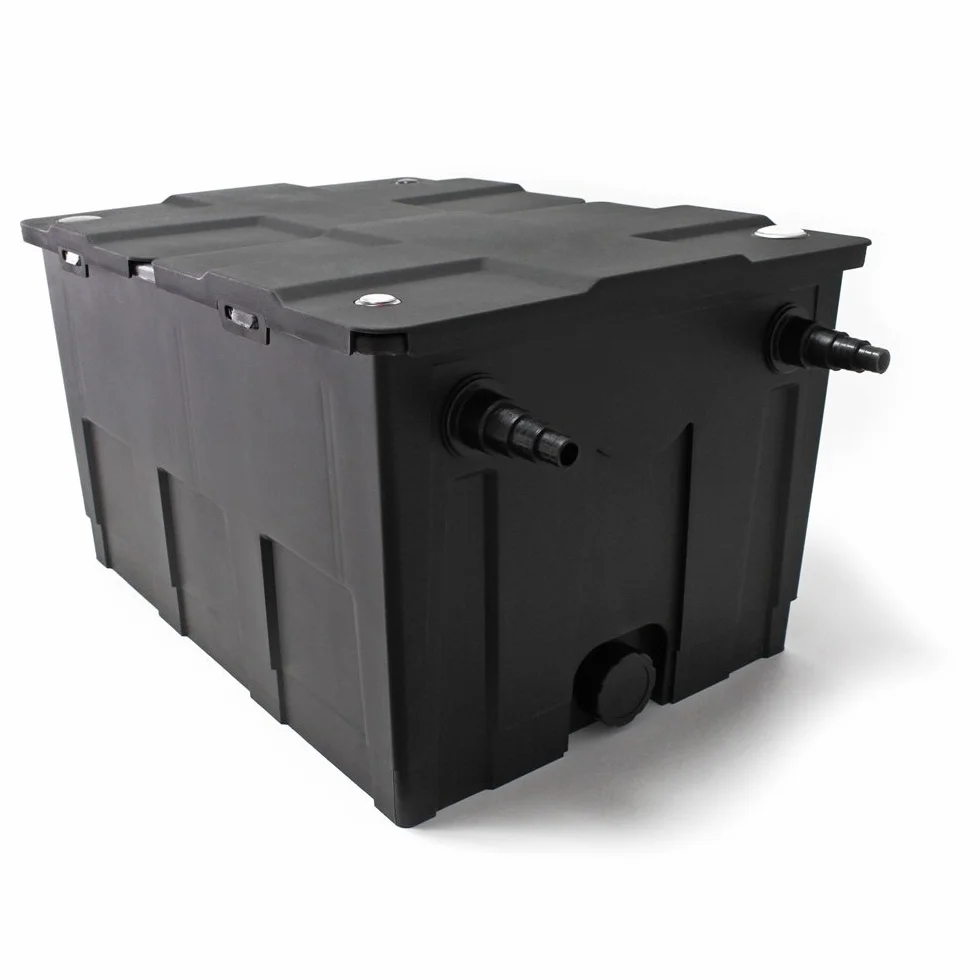Set laghetto: Filtro bio 60000l con Pompa SuperEco, Tubo, Chiarificatore UVC 36W e Fontana