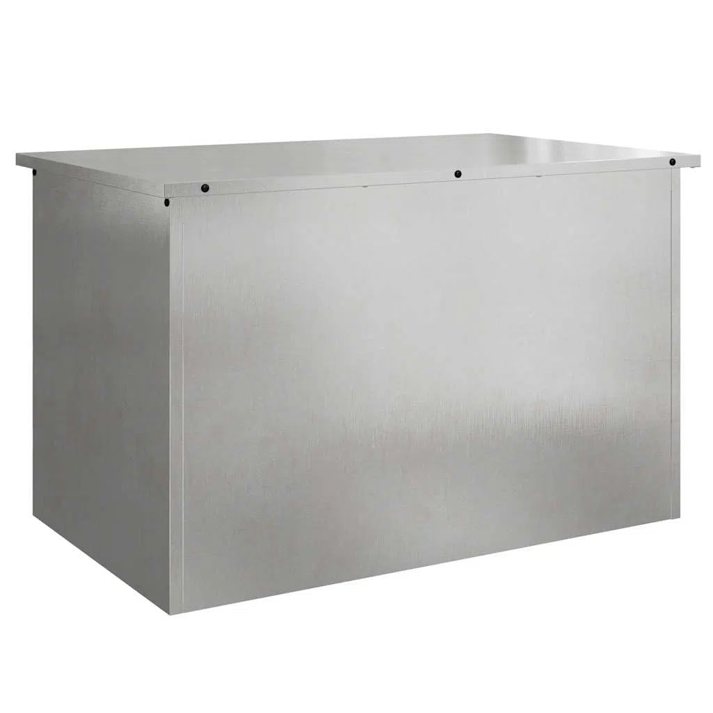 Scatola di Stoccaggio Esterno Argento 80 x 50,5 x 50 cm Acciaio,Casa e Giardino,Immagazzinamento e organizzazione,Contenitori per Oggetti Domestici,15.6kg-874571