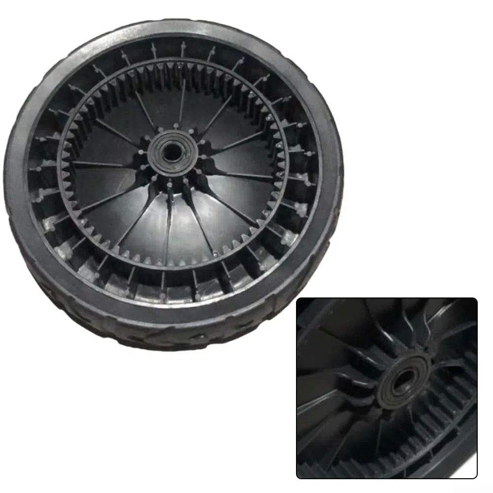 Ruote di ricambio per tosaerba, ruota posteriore a 63 denti per tosaerba semoventi, design del battistrada, trazione e manovrabilità migliorate, installazione semplice, adatte per la manutenzione del