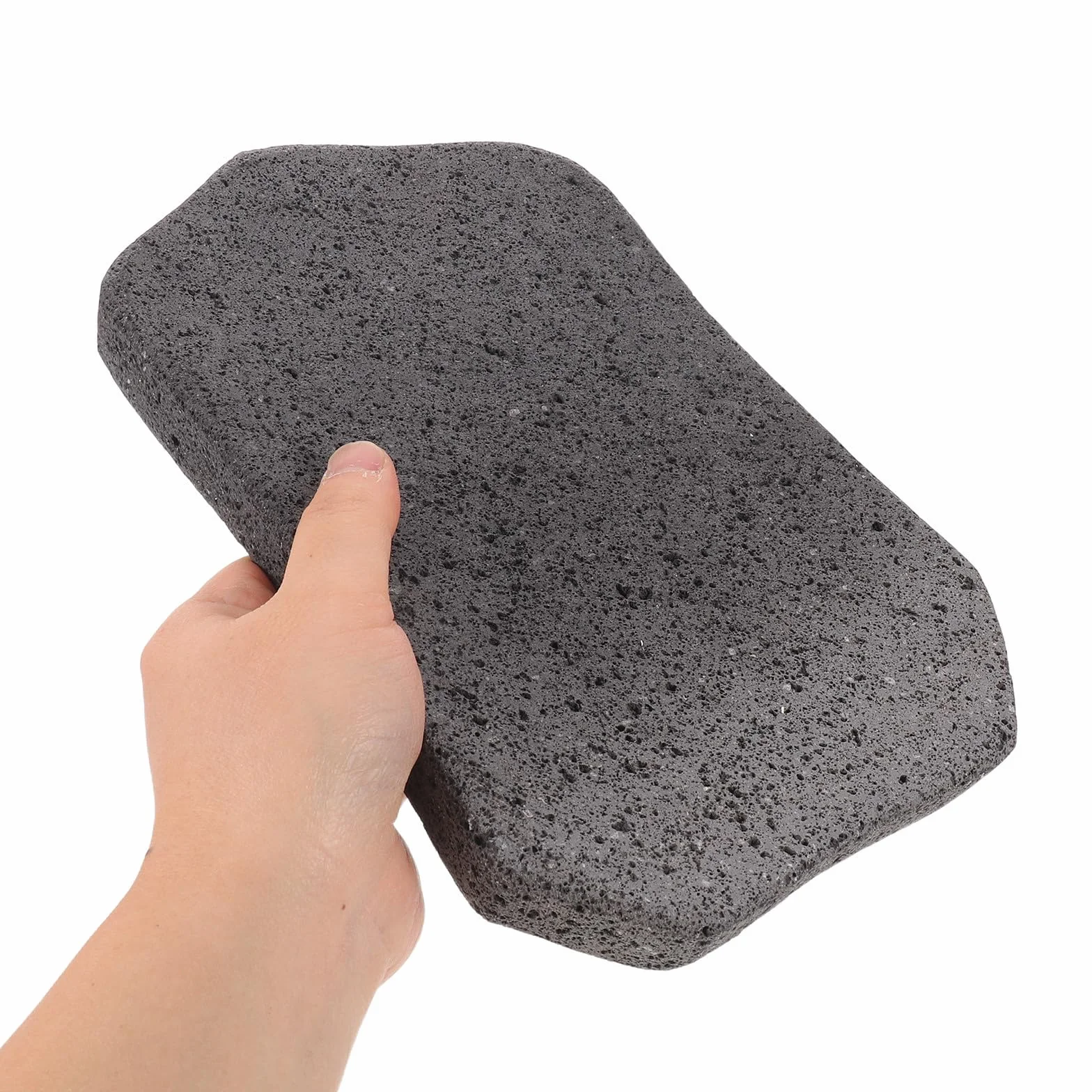 Pietra Lavica da Griglia per Pizza e Verdure, Nero | Forma Naturale Irregolare, Cottura Uniforme, Facile Pulizia, per Forno Domestico e Preparazioni in Casa