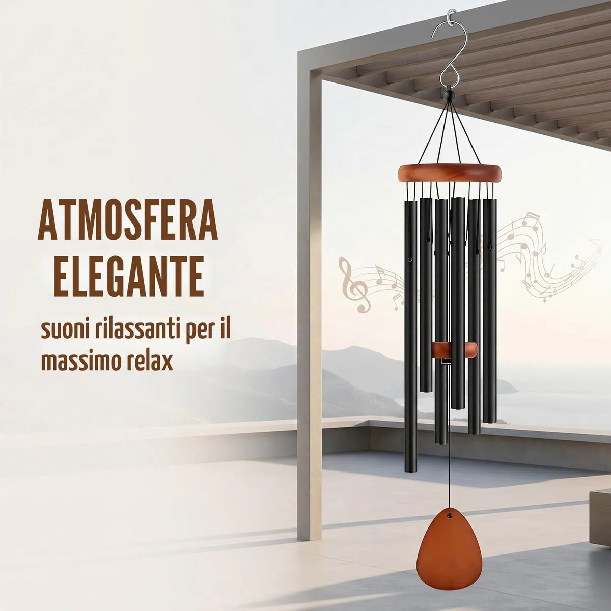 1 Pezzo Campanelli a Vento, Decorazione per Giardino, Balcone e Interni, Regalo di Benvenuto e Arredamento per la Casa