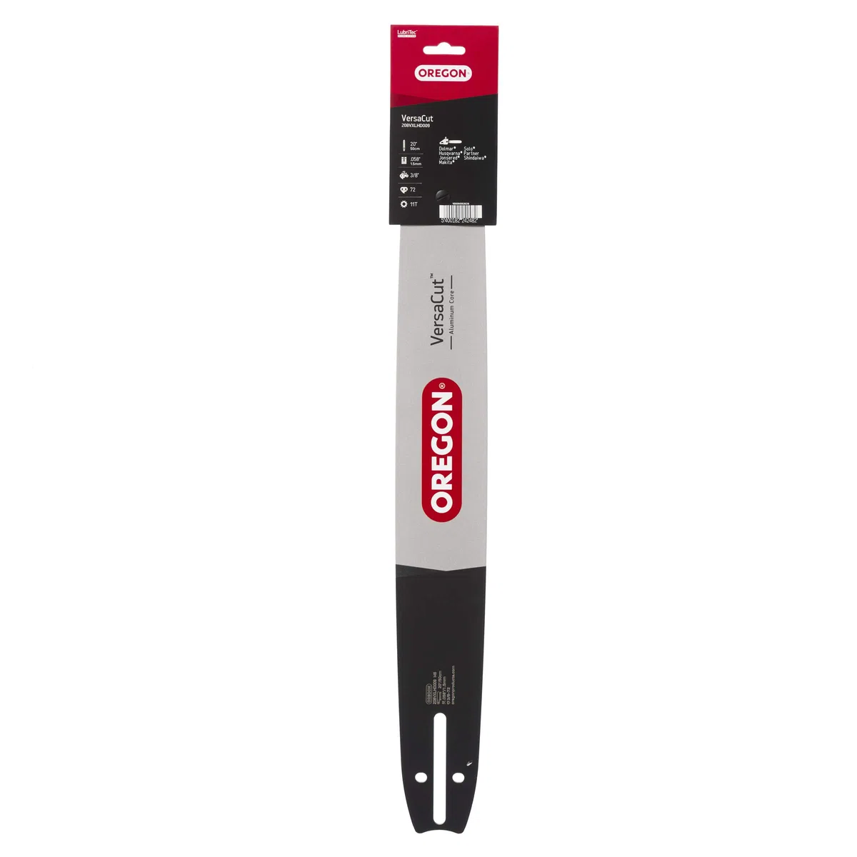 Oregon Versacut 208VXLHD009 - Barra Guida Professionale per Motosega da 50,8 cm, con Supporto Motore D009, Nero e Grigio